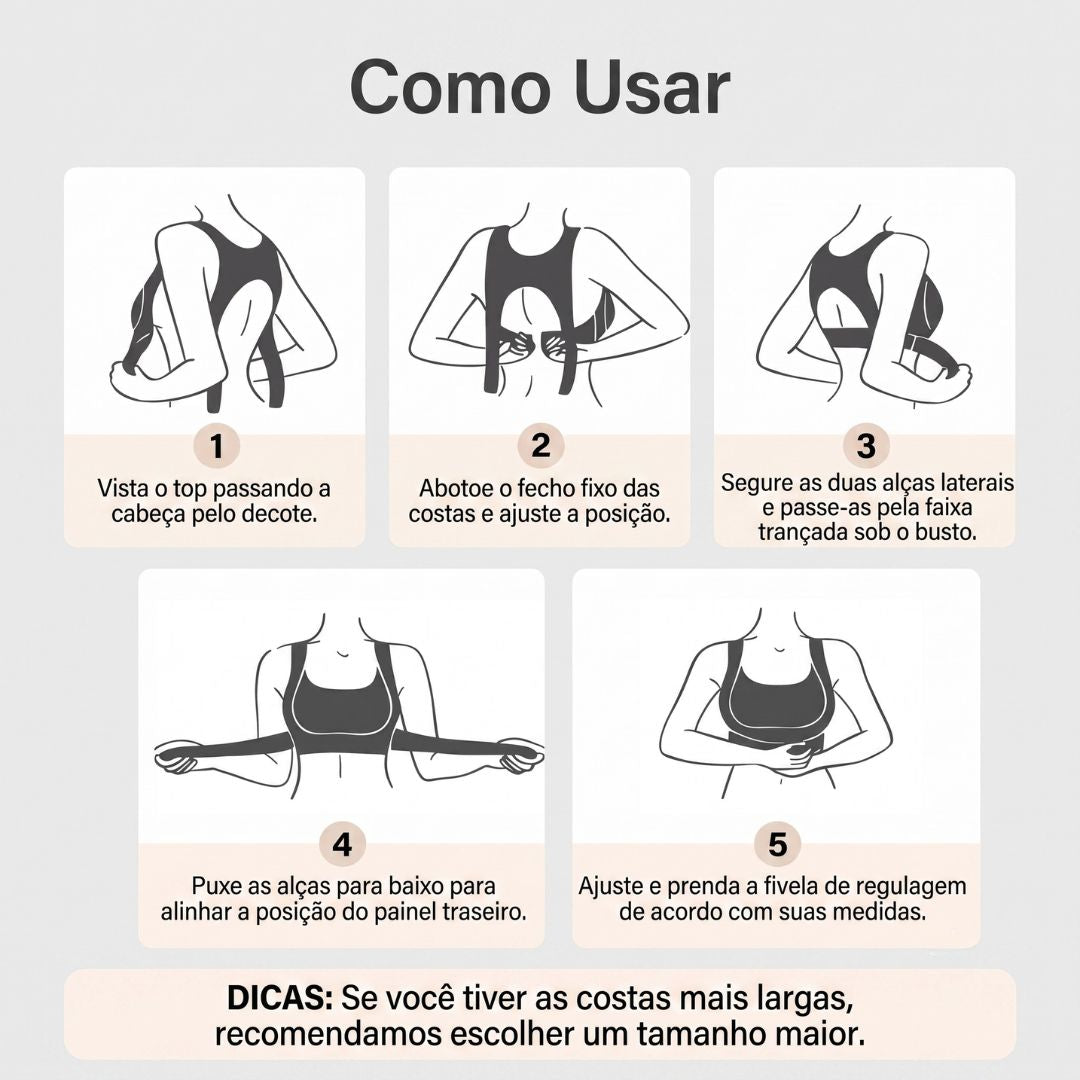 Lisana® Serena — Sutiã Corretor Postural Sem Costura com Sustentação Inteligente
