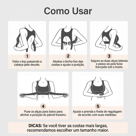 Lisana® Serena — Sutiã Corretor Postural Sem Costura com Sustentação Inteligente