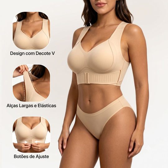 Lisana® Serena — Sutiã Corretor Postural Sem Costura com Sustentação Inteligente