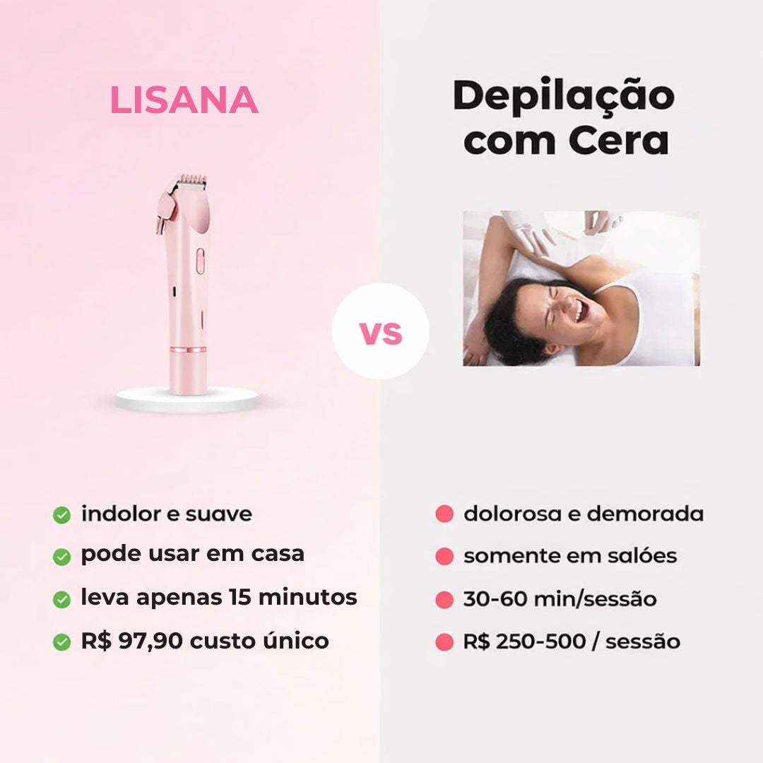 Novo Depilador Íntimo 2 Em 1 À Prova D’Água Indolor 2.0