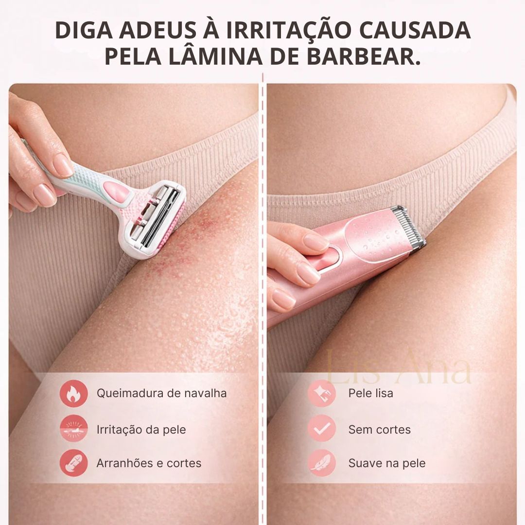Depilador Para a Virilha 2 em 1 à Prova D’Água Indolor Oferta