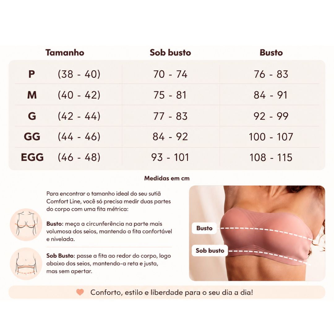 Lisana Invisible™ — Sutiã Tomara que Caia Invisível