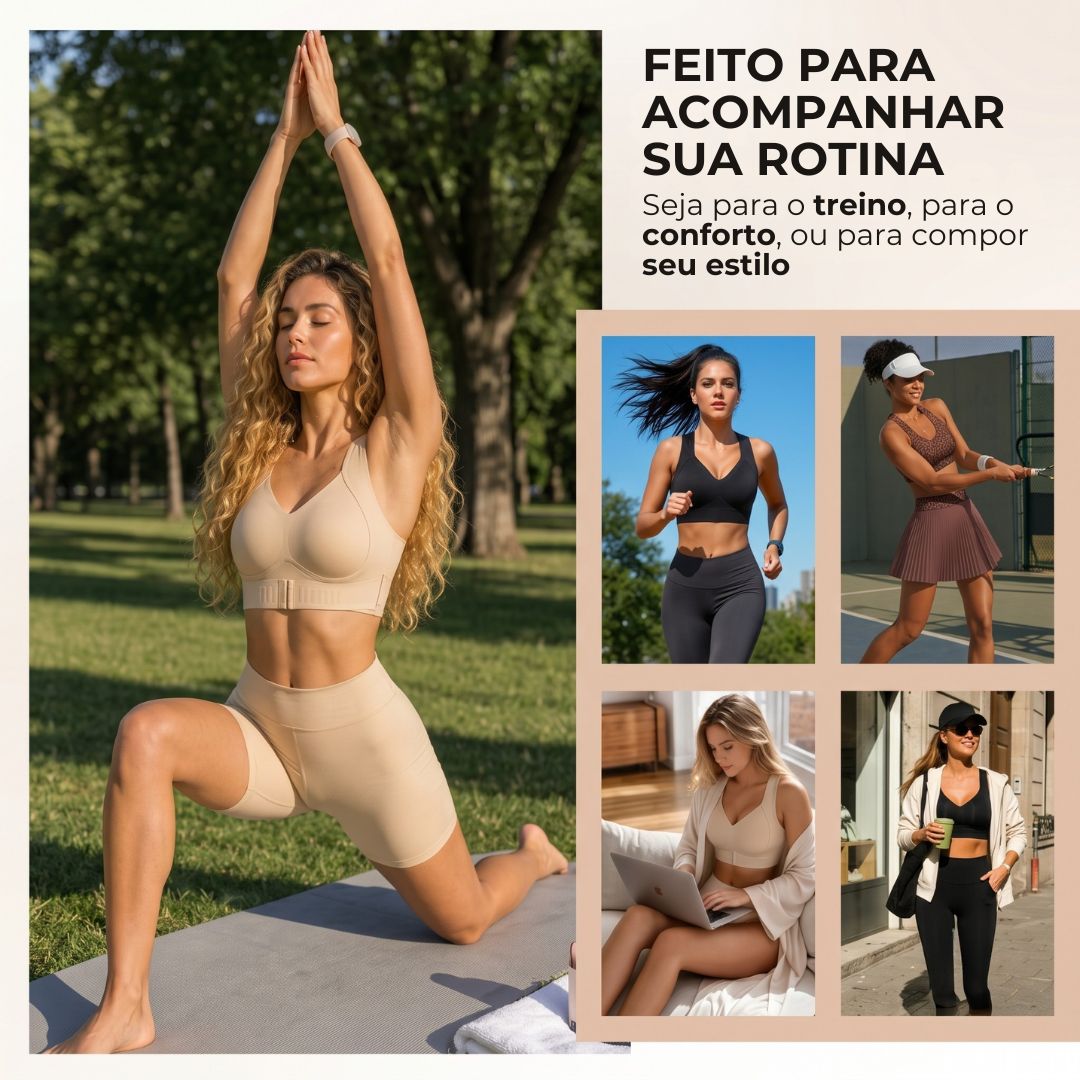 Lisana® Serena — Sutiã Corretor Postural Sem Costura com Sustentação Inteligente